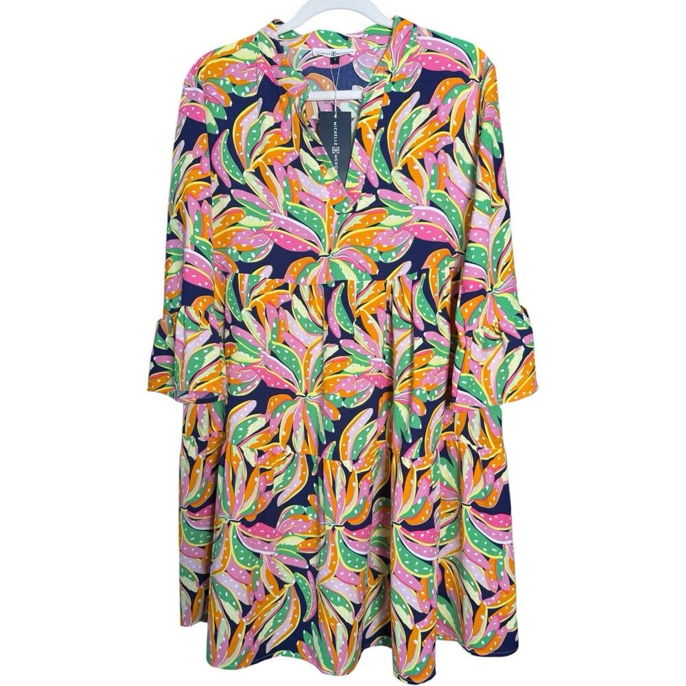 Michelle McDowell Sheath Dress Women S Morgan Tiered Dress Going Bananas New - Picture 2 of 7